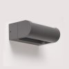Stylowa lampa elewacyjna na taras i fasadę kinkiet LED regulowany IP65 ciemno szary Azzardo FRAME AZ6633 12W 3000K